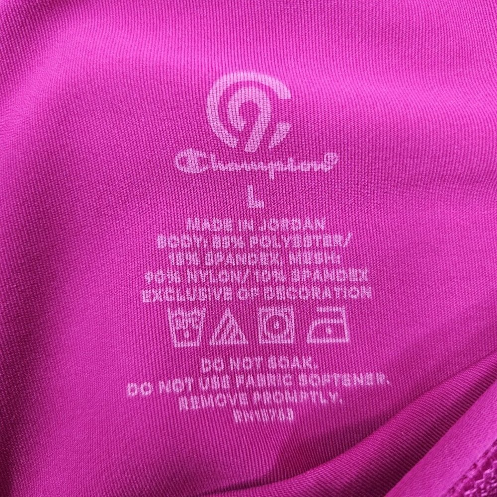 Champion Womens Leggings Size Large Fuchsia Pink Running Yoga Pockets Athletic - Picture 6 of 9